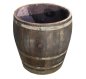 Preview: Holzfass 180 Liter, dunkel patiniert,  2/3 von 225 Liter Weinfass